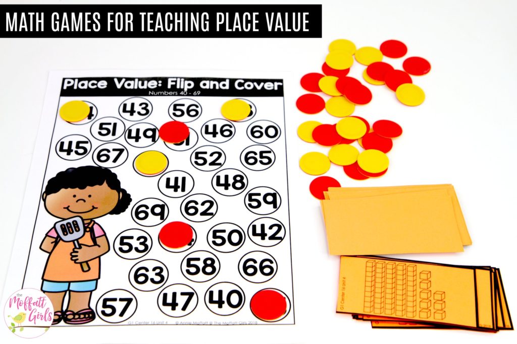 Place Value: Flip and Cover the number for 1st grade Flip and Cover: This fun 1st Grade Math activity helps students understand place values and the meaning of a number in a hands-on way!