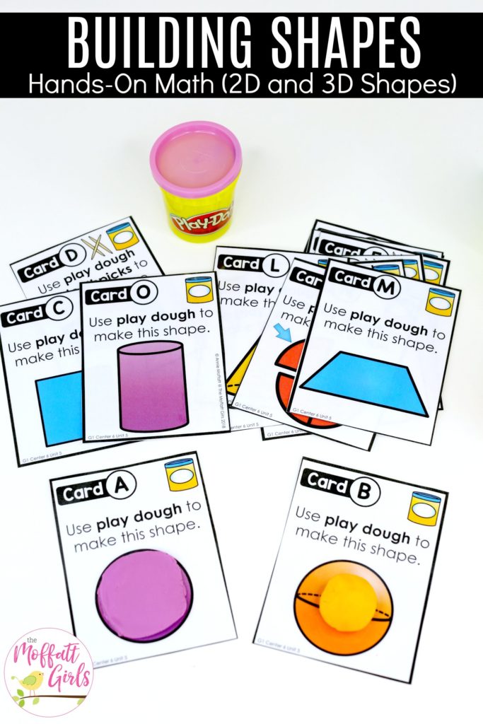 Building 2D and 3D shapes with play dough Building 2D and 3D Shapes: These fun 1st Grade Math activities help students understand basic geometry with the use of shapes and fractions in a hands-on way!