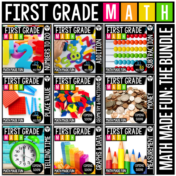 First Grade Math Made Fun: The Bundle These fun 1st Grade Math activities help students understand place values and the meaning of a number in a hands-on way!