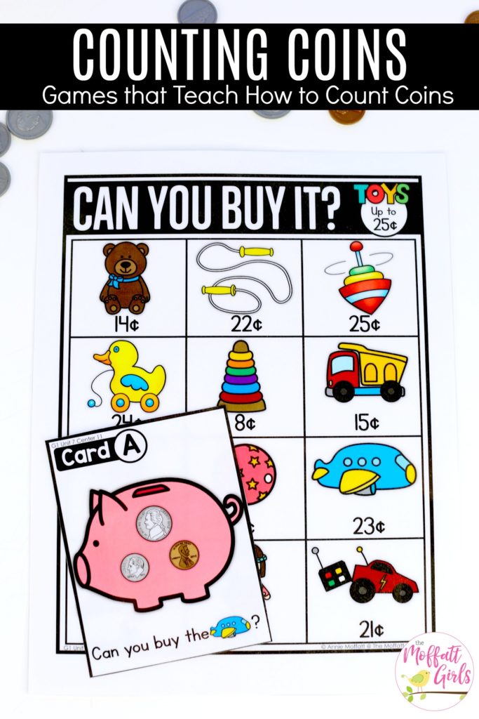 Toy Shopping: Can you buy it? Toy Shopping: Can You Buy It? Fun math center to teach first grade students how to add up coins and shop.
