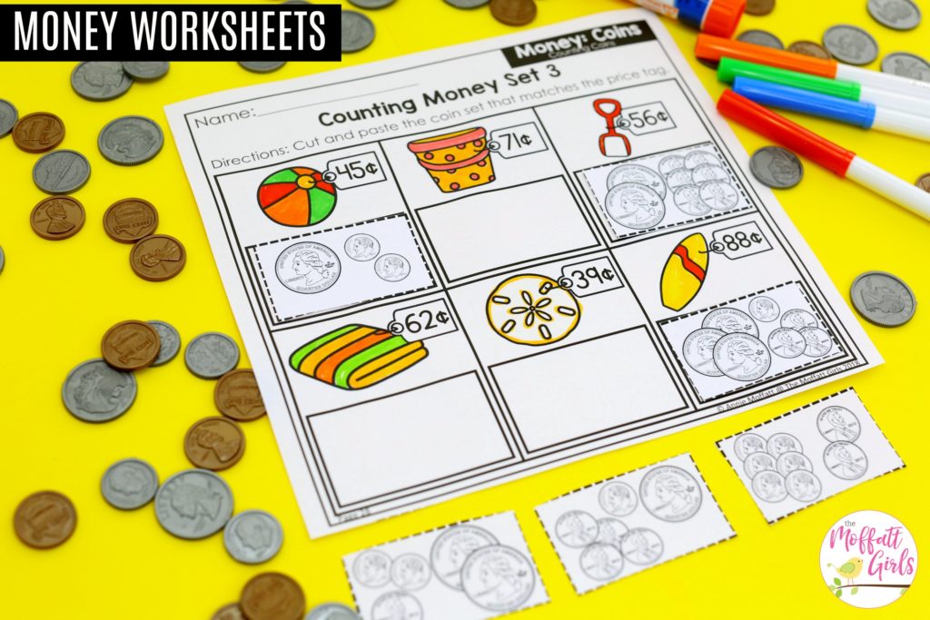 Counting Money cut and past worksheet for first grade. Counting Money cut and past worksheet for first grade.