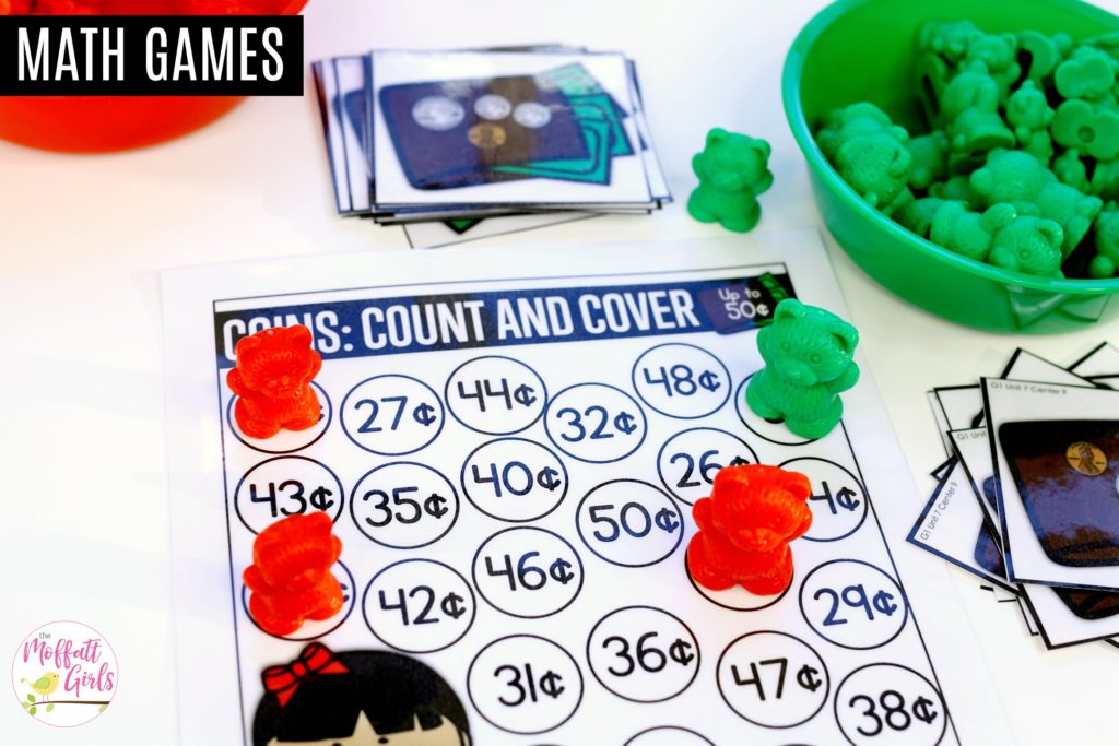 Coins: Count and Cover Coins: Count and Cover- Count the coins and cover the value. Fun Math Center for 1st Grade!