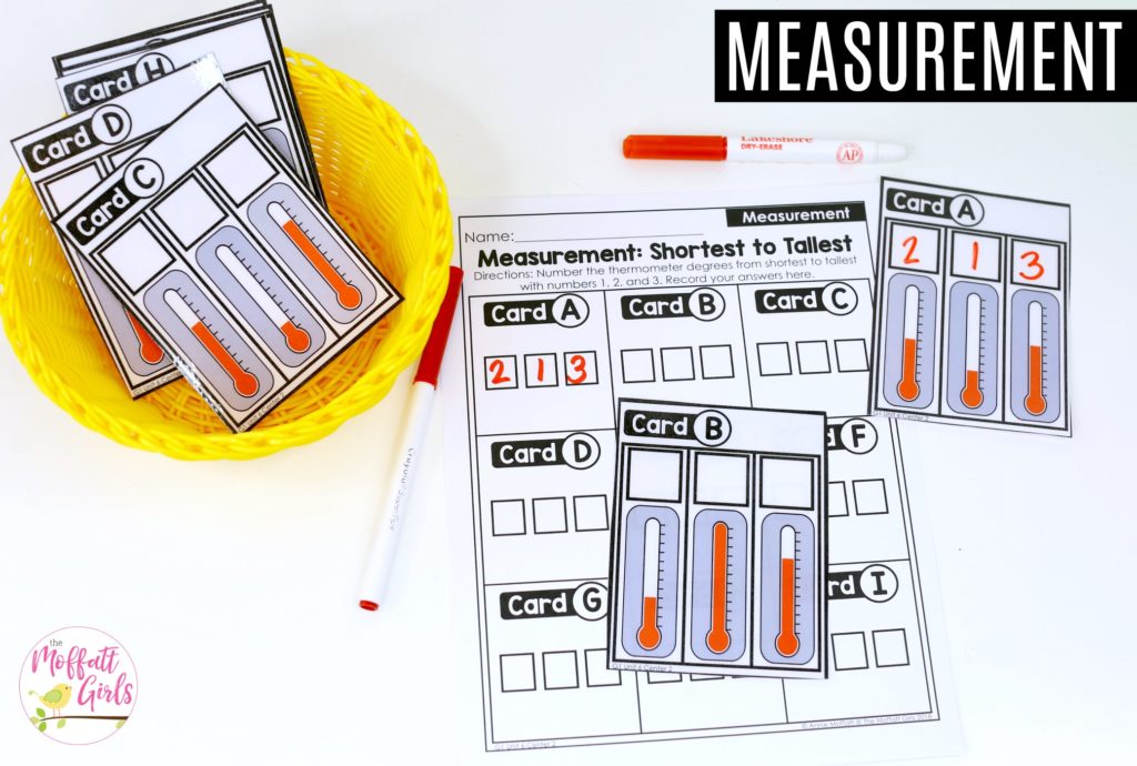 Measurement: Shortest to Tallest Math Center for 1st Grade Measurement: Shortest to Tallest- TONS of fun, hands-on activities to teach first grade students how to measure!