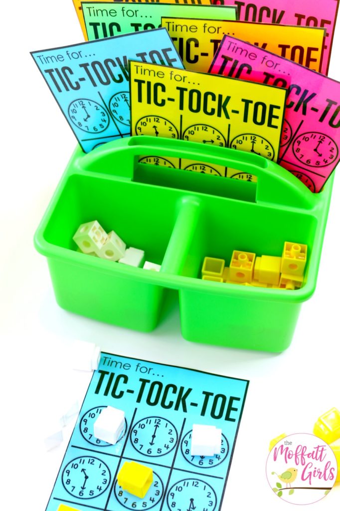 Tic-Tock-Toe math game to teach time to the half hour Tic-Tock-Toe, three in a row- Teaching time to the half hour in First Grade is be fun and engaging with these hands-on math centers and practice sheets for 1st Grade!
