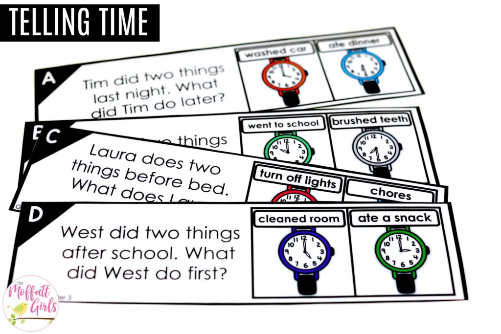 Which Watch- Time to the Half Hour Which Watch? Teaching time to the half hour in First Grade is be fun and engaging with these hands-on math centers and practice sheets!