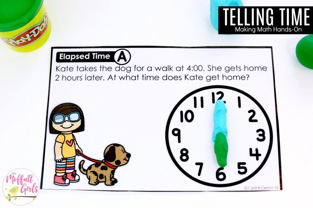 Elapsed time Word Problems Math Centers Elapsed Time Word Problems- Teaching time to the half hour in First Grade is be fun and engaging with these hands-on math centers and practice sheets for 1st Grade!