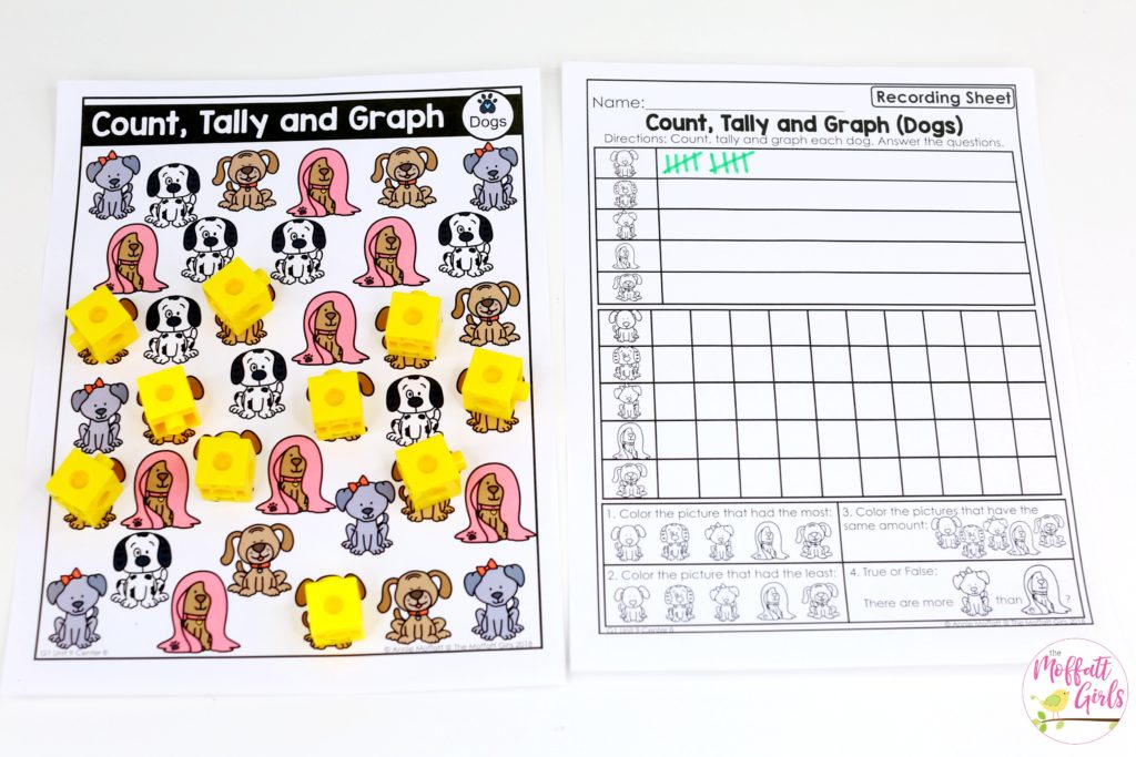 Count, Tally and Graph- Fun math games for First Grade Count, Tally and Graph- Graphing Games for First Grade! Hands-on math centers and No Prep Pages!