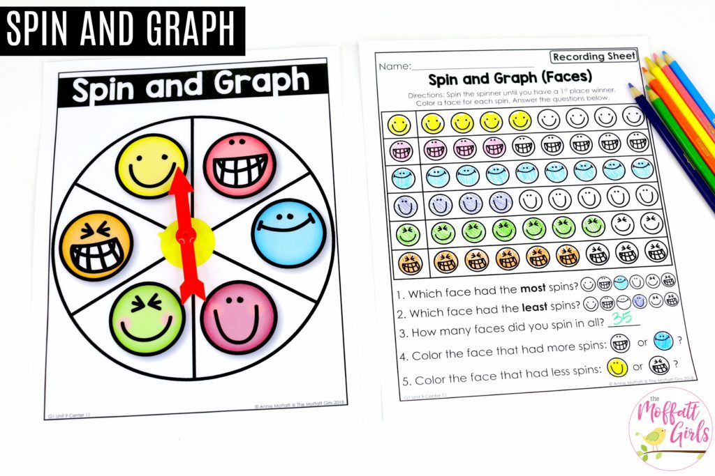 Spin and Graph- Simple Math Games for First Grade Spin and Graph- Simple Math Games for First Grade!