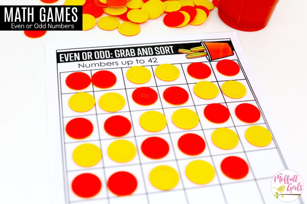 Math Games- Even or Odd Numbers? Fun math center for 2nd grade to teach numbers up to 1,000!