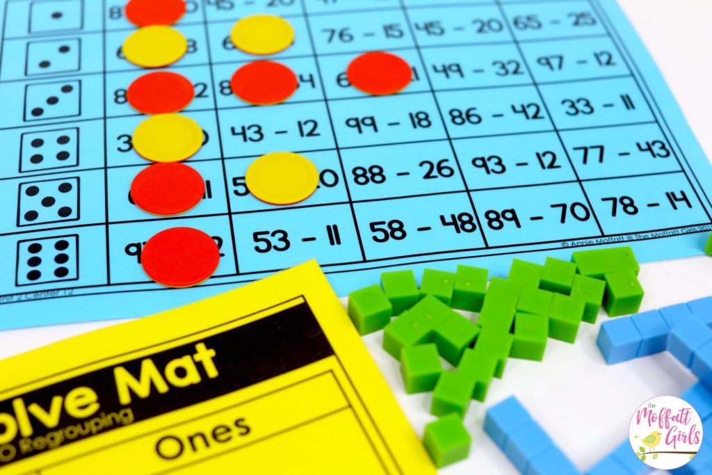 Roll, Build and Solve- Hands-on Place Value Game! Tons of fun math centers to teach place value in Second Grade!