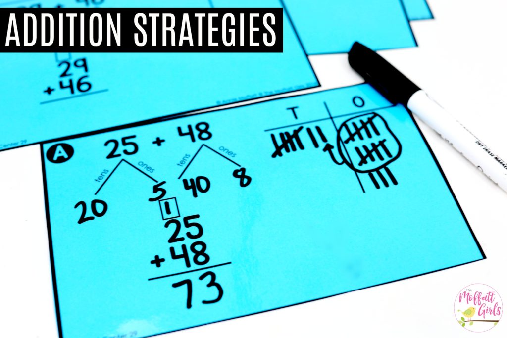 Addition Strategies- Use expanded form to add. Fun math centers to teach place value in Second Grade!