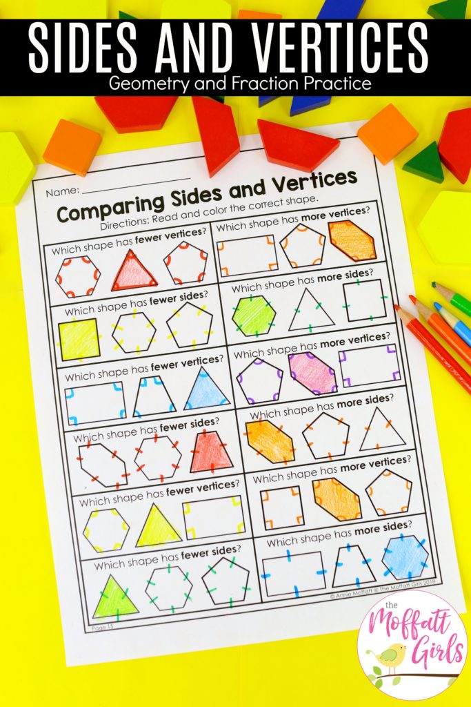 Teach Geometry and Fractions with fun, hands-on activities and worksheets. Make math fun!