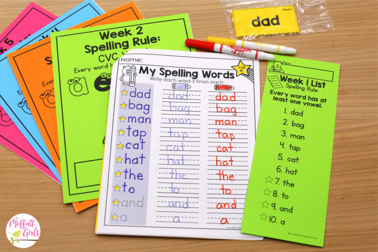 First Grade Spelling Packets (Curriculum)