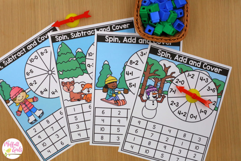 December First Grade Morning Bins