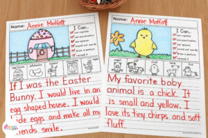Earth Day and spring-themed writing prompts – Creative journal prompts for kids to practice narrative, opinion, informational, and descriptive writing. Includes kid-friendly writing paper and visual supports.