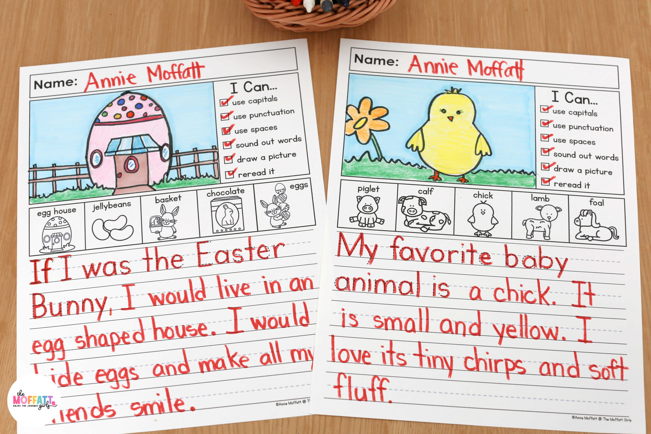 Earth Day and spring-themed writing prompts – Creative journal prompts for kids to practice narrative, opinion, informational, and descriptive writing. Includes kid-friendly writing paper and visual supports.