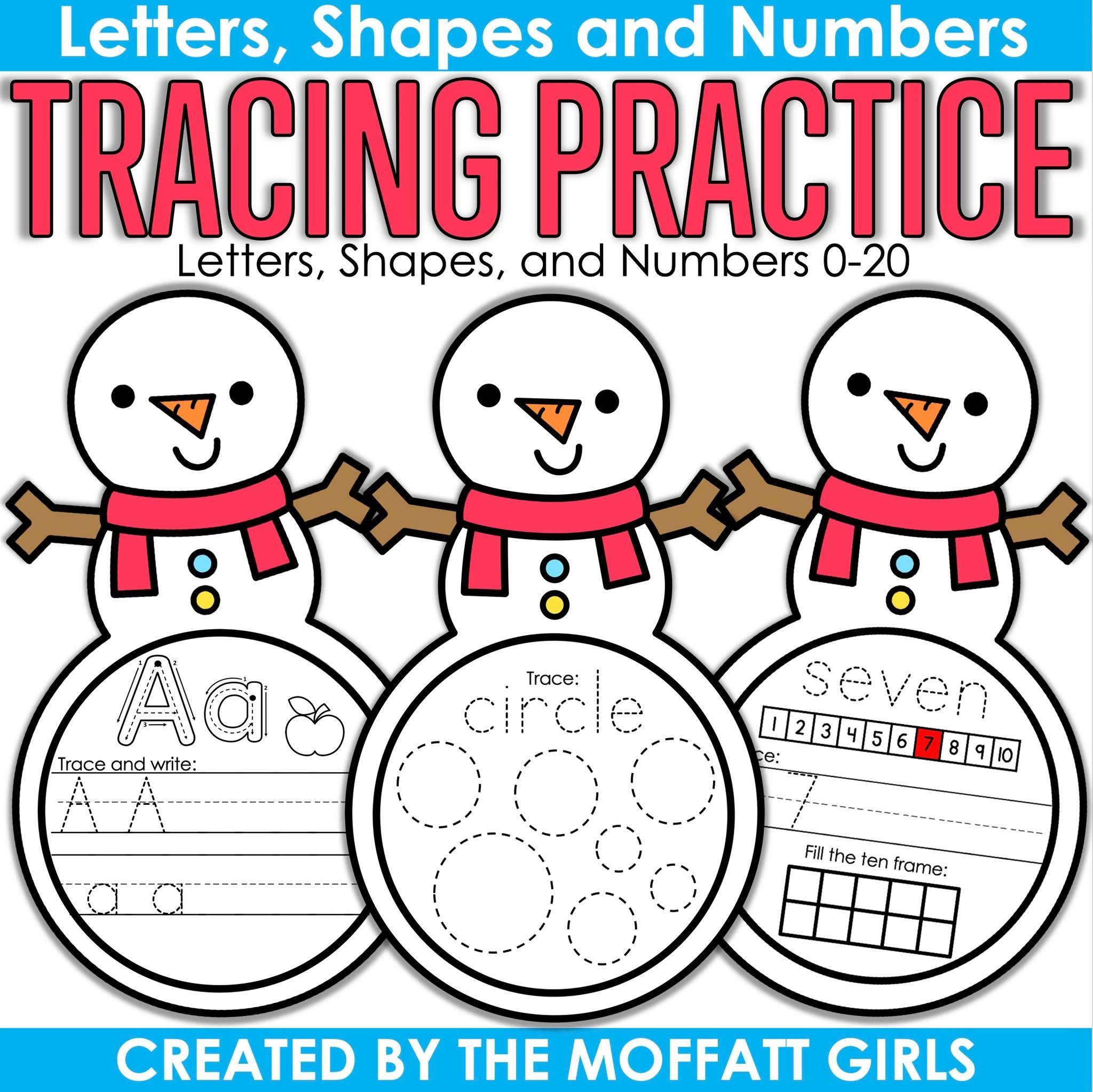 TracingSnowmanWinterActivities2DShapeAlphabetLetterWritingNumbersto20.jpg